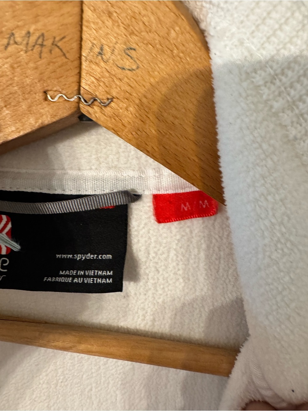 Spyder Women's White Full-Zip ski Jacket - Picture 3 of 5